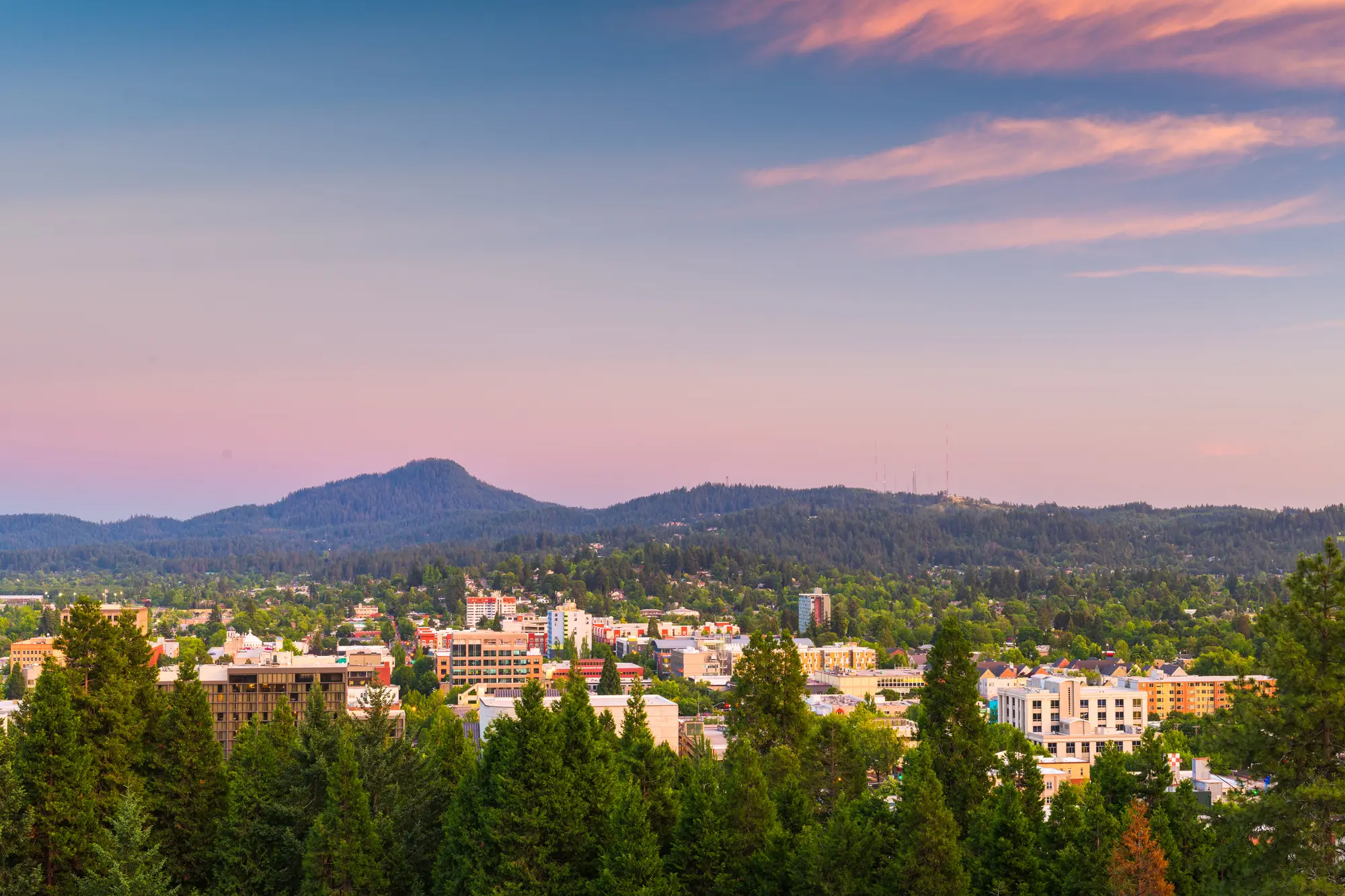 Cityscape of Eugene, Oregon